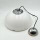 Vintage iGuzzini Hanging Lamp in White Acrylic Model 3072, 1970s