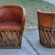 Paire de fauteuils "Mexican Equipale pigskin chair"