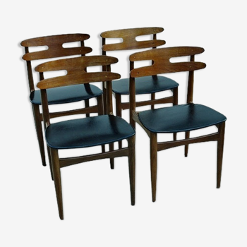 Set de 4 chaises  Johannes Andersen modèle 178 scandinave vintage