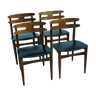 Set of four Johannes Andersen danish chairs model 178 scandinavian vintage