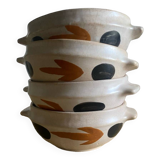 4 vintage Marais pottery bowls