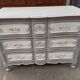 Old patinated curved chest of drawers with 3 drawers