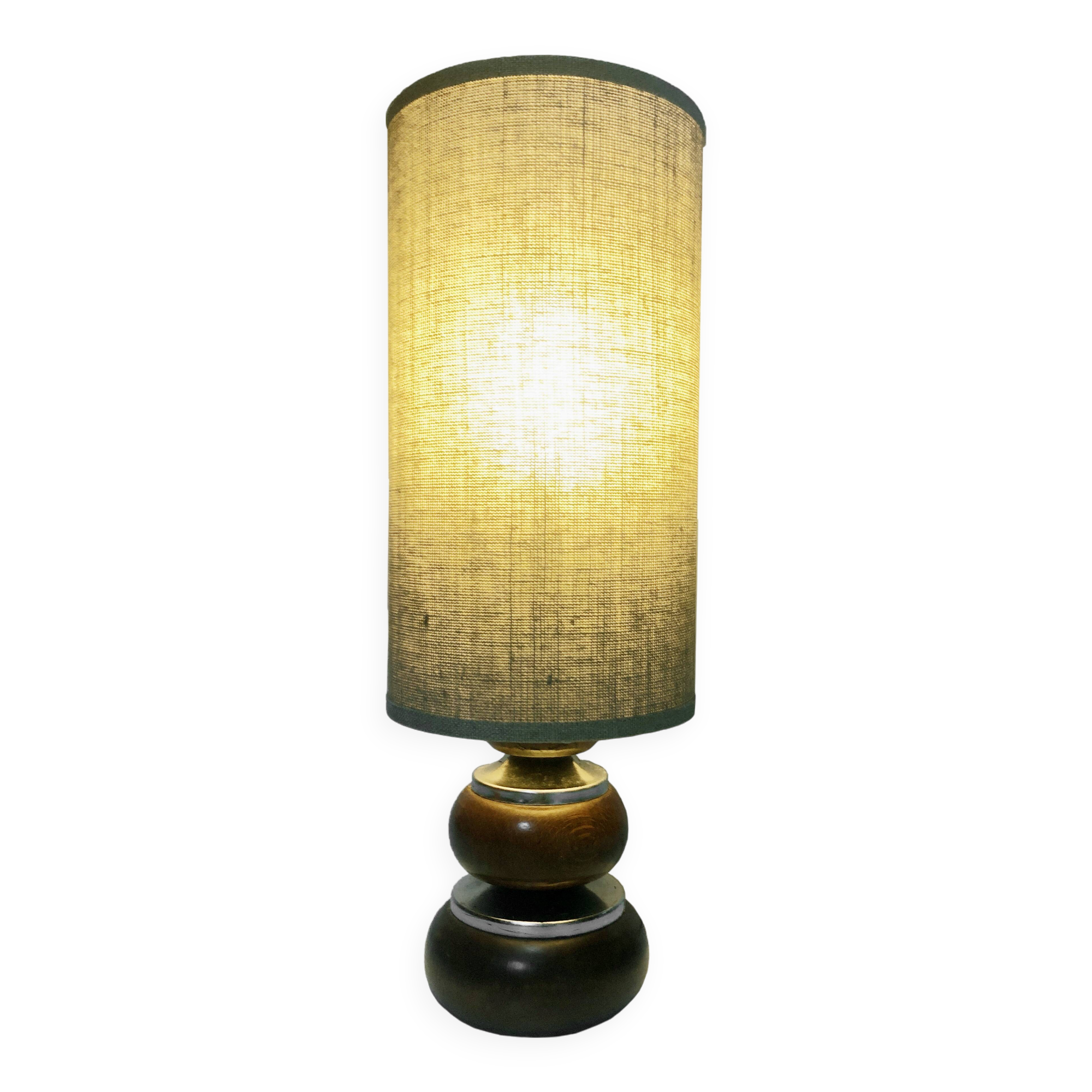 Lampe Vintage • Bois et Métal • 1970