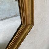 Octagonal Wall Mirror with Vintage Molded Gilded Wood Frame