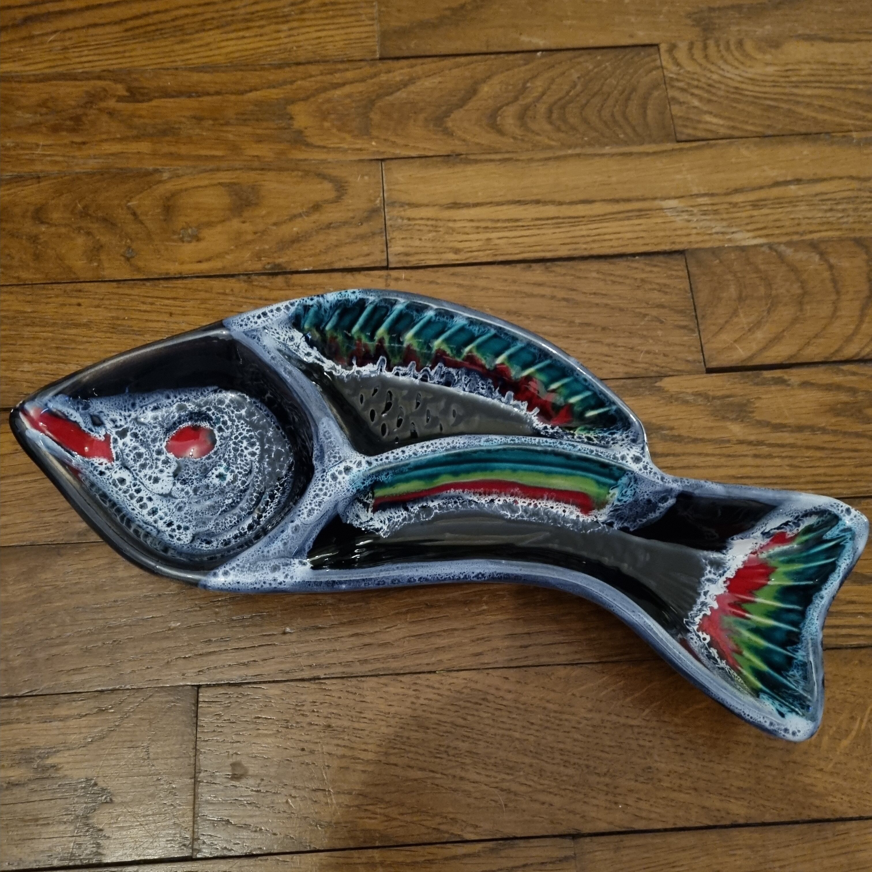 Vintage Vallauris compartment dish