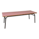 Large canteen table in pink formica and metal.