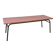 Large canteen table in pink formica and metal.