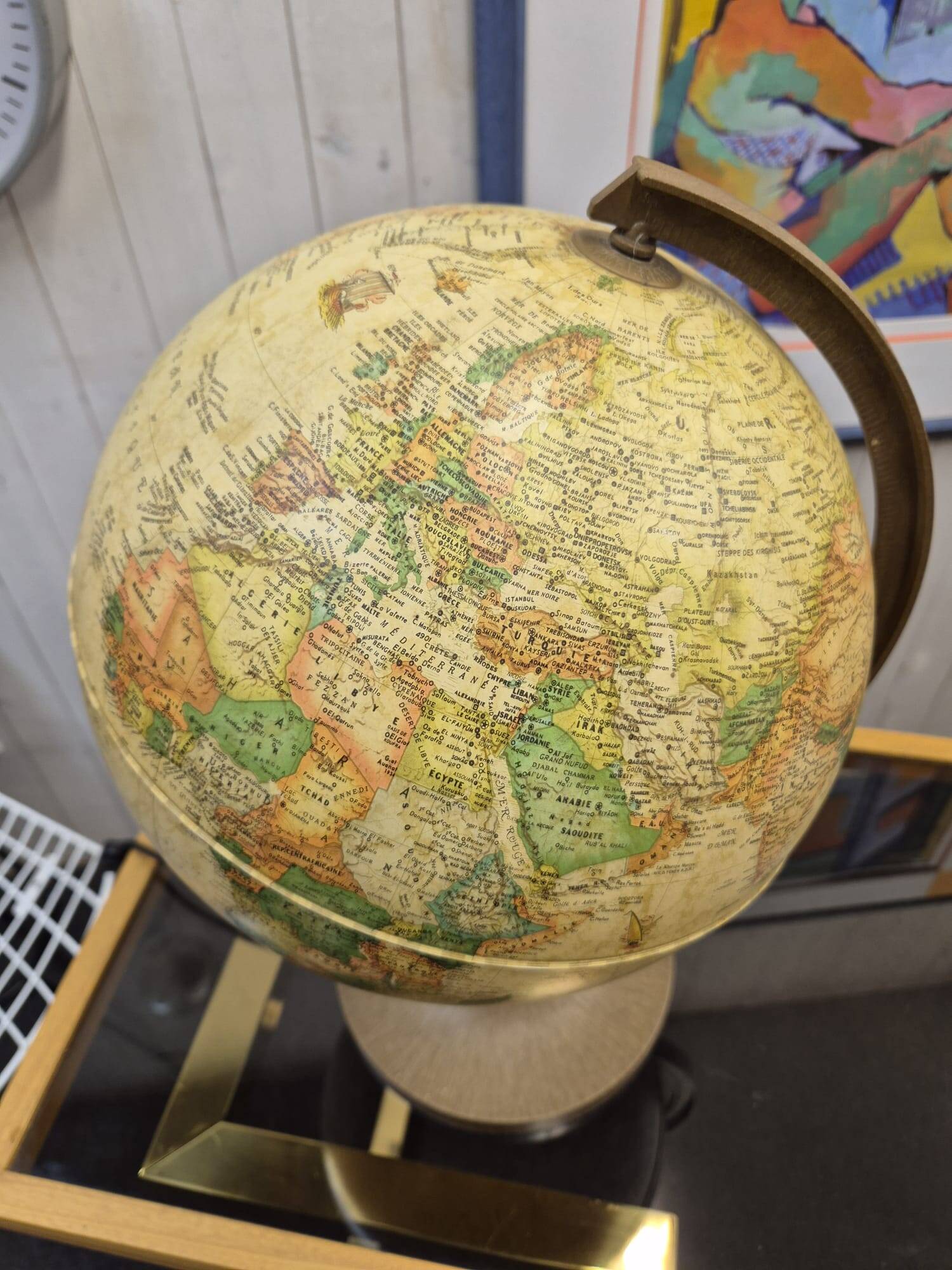 Old illuminated globe