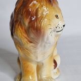 Lion in glazed ceramic, 70s