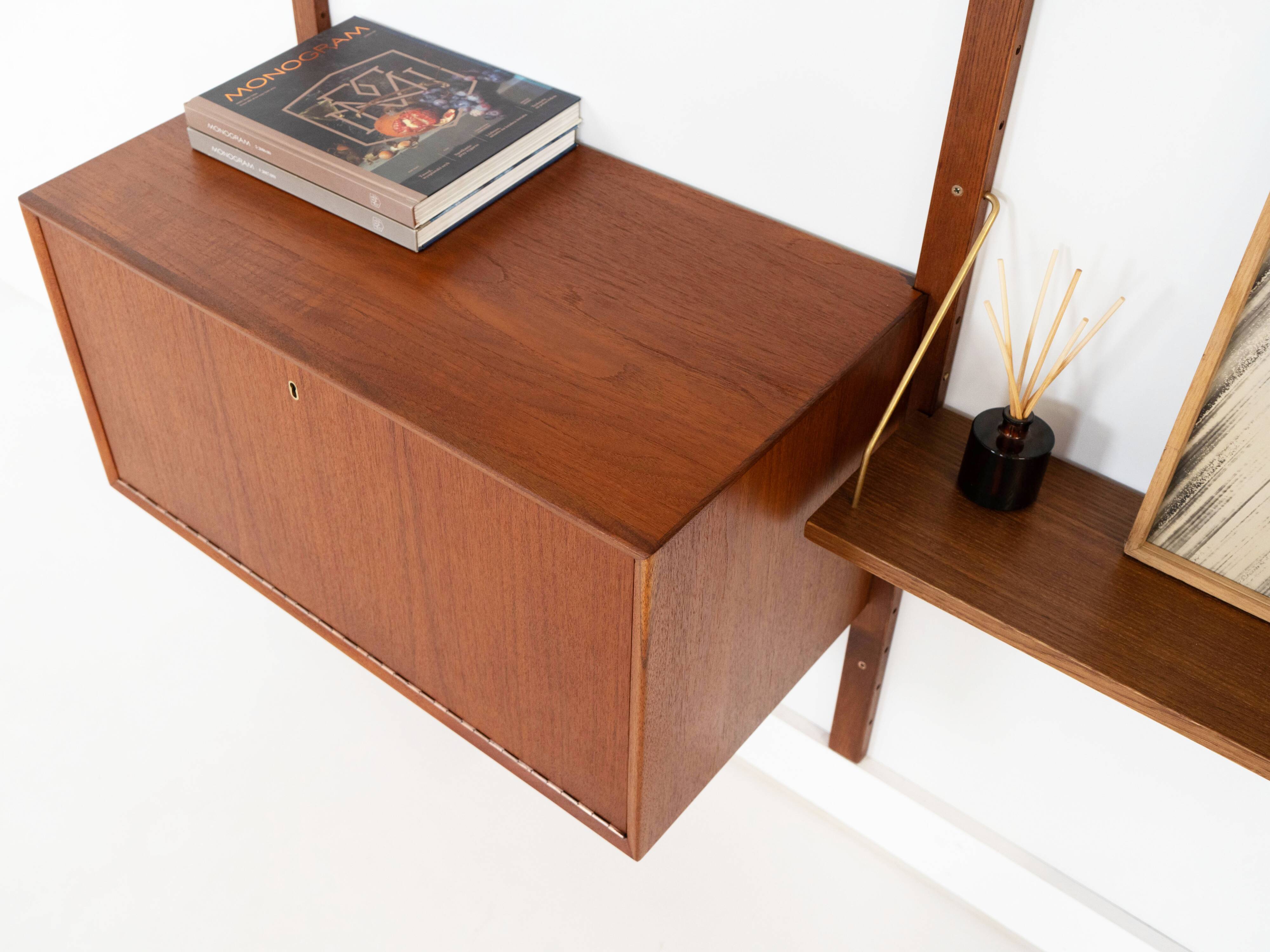 Étagère modulaire en teck, design danois, années 1960, fabriquée au Danemark