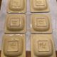 Set 6 hollow plates, glazed terracotta, France