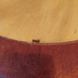 Large round mirror in cherry wood