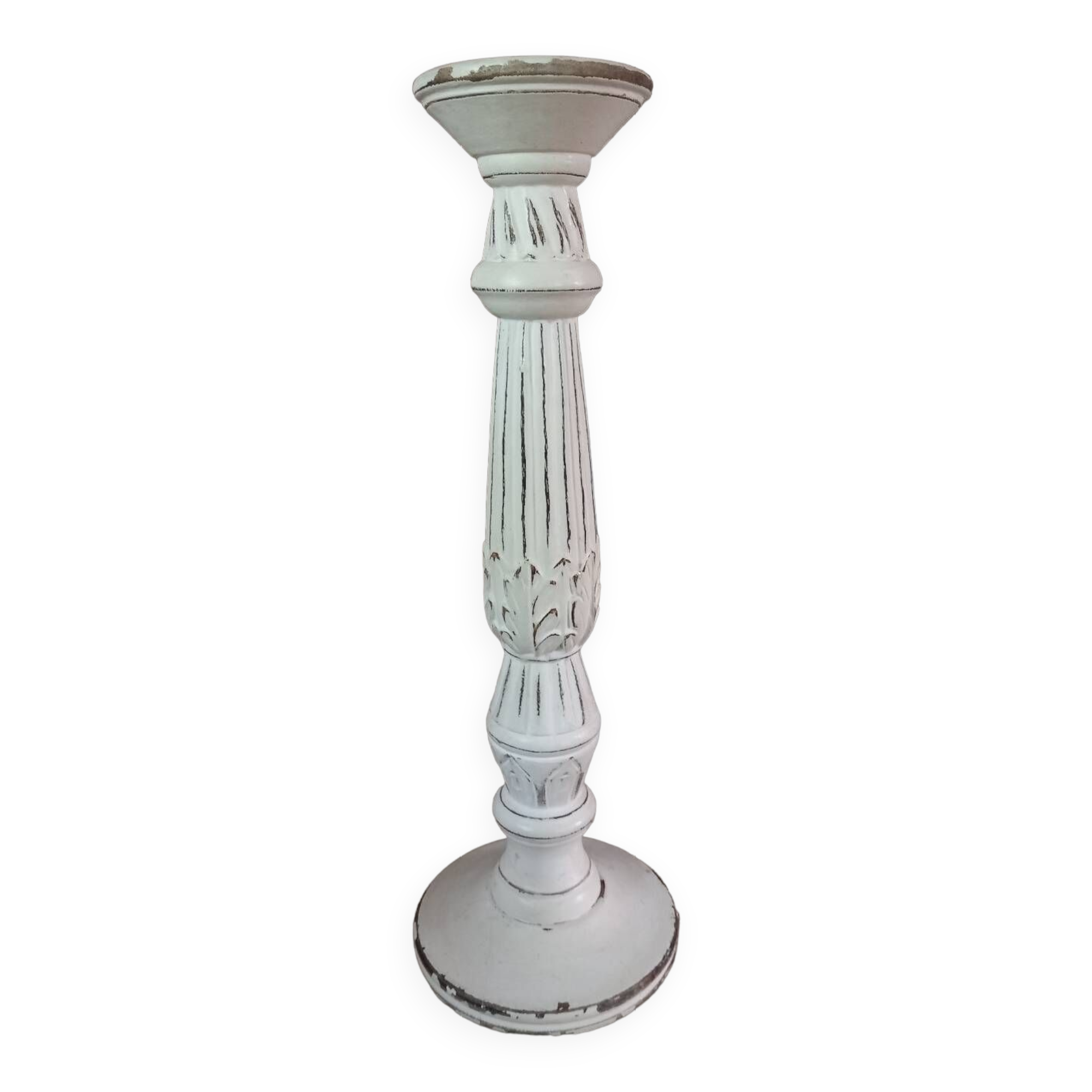 Large carved wood candlestick