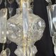 Large chandelier with glass and gilded brass pendants – 10 arms – 80 cm