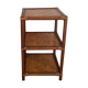 3-tier rattan and bamboo shelf from the 70s vintage