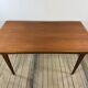 Vintage Scandinavian teak dining table 1970s – 2 integrated extensions