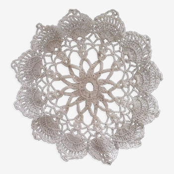 Napperon au crochet vintage coton rond