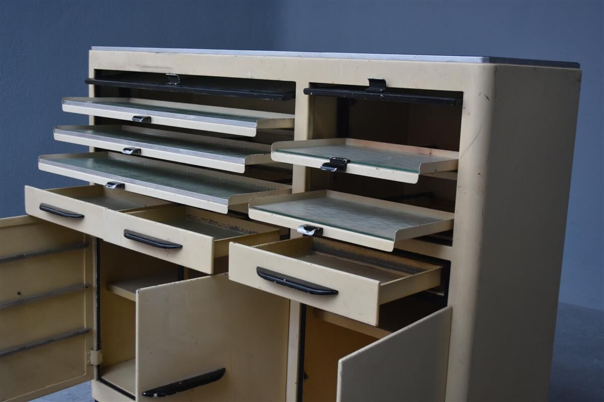 Furniture business in dentist painted plate 1950