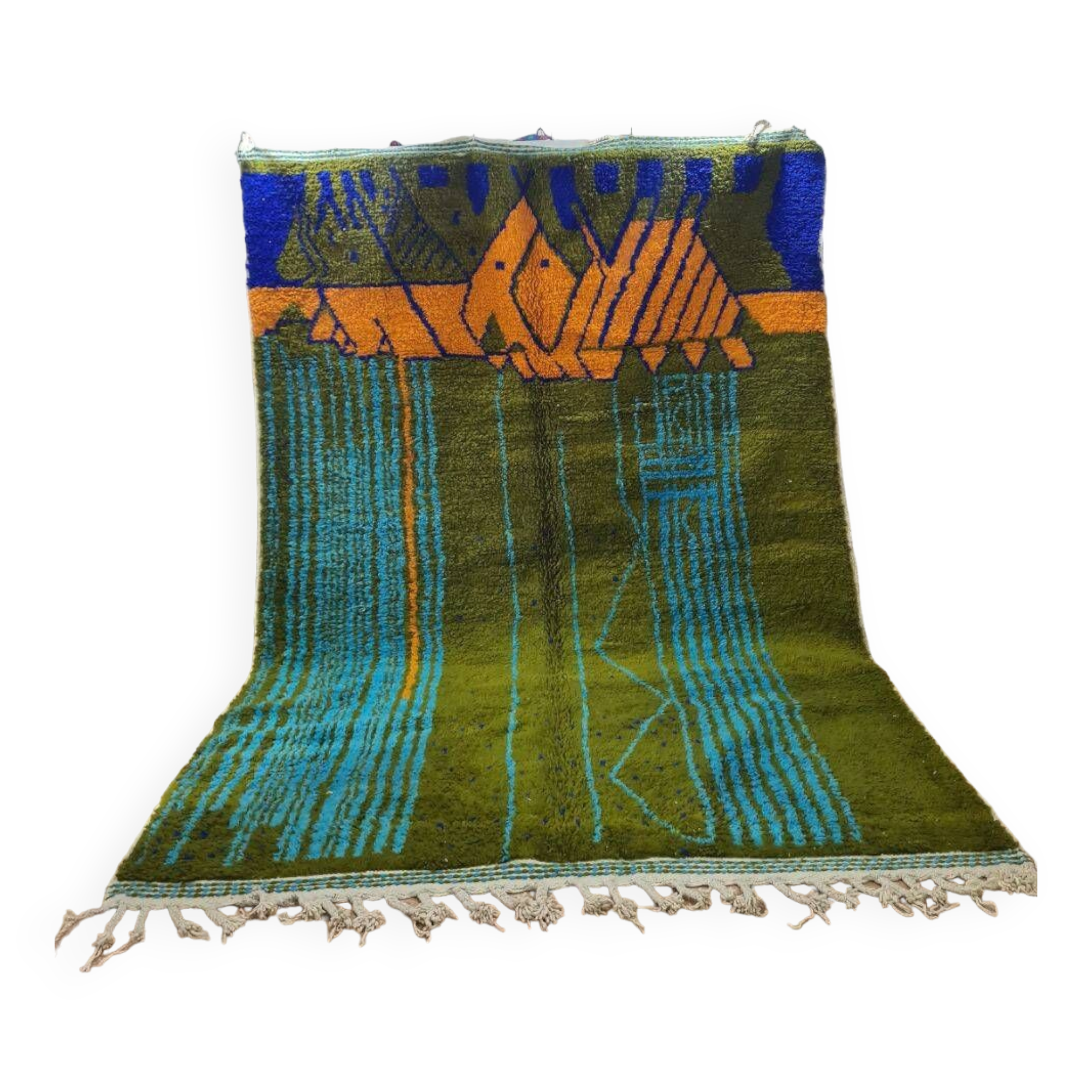 Handmade wool Berber rug 300X200 cm