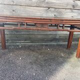 Asian low console in natural wood