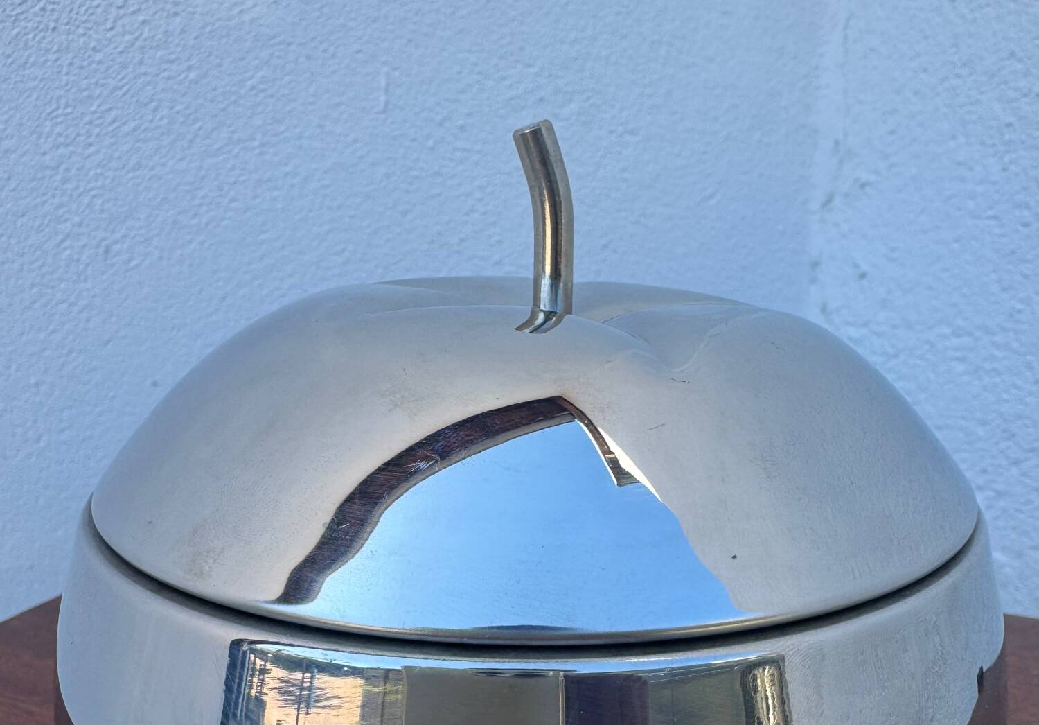 Silver apple ice scoop from the 1970s.