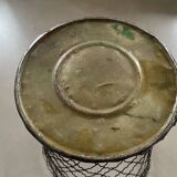 Old metal wastebasket