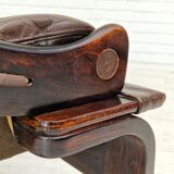 Chaises longues en cuir marron des années 1970 par Ake Fribytter pour Nelo Suède.