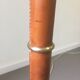 Leather and brass floor lamp