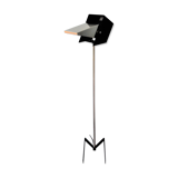 Black and metal adjustable floor lamp for Lyfa, 1960's