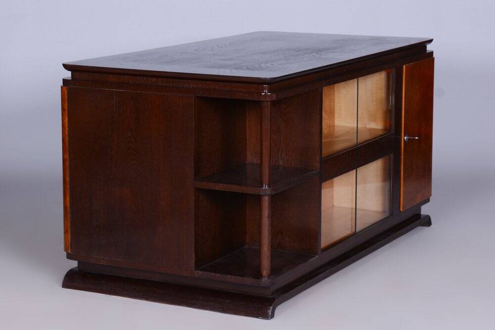 Art Deco Czechia Writing Table in Oak and Ash, 1930s
