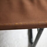 Pair of KEBE drivers, Denmark, circa 1975. Steel and "chocolate" canvas