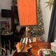 Antique lamp lectern in the shape of a harp - Louis XIV style