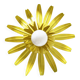 Vintage yellow metal flower wall light