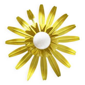 Applique fleur en métal jaune vintage