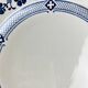 Round plate Terre de Fer KG Lunéville, model "Jane", blue, 1890-1915
