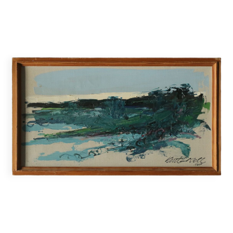 Kurt Losell, Landscape, 1967, Oil on Canvas, Framed