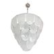 Contemporary Modern Sanded "Petals" Glass Chandelier