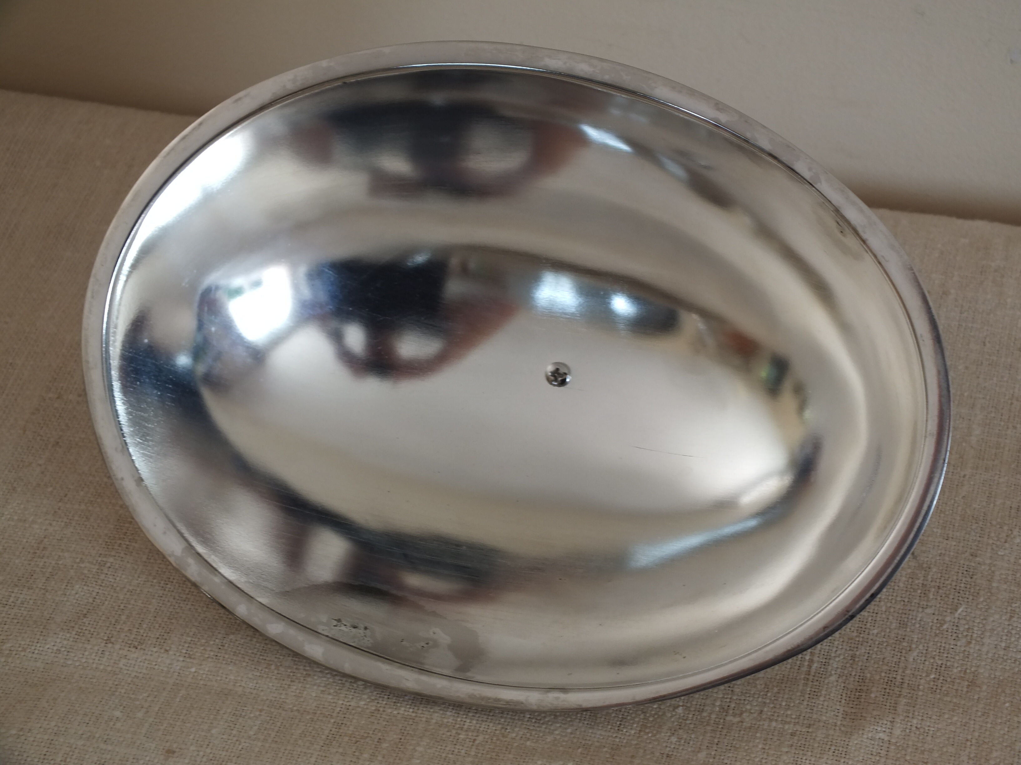 Plat Creux Ou Légumier En Métal Argenté TBQ - élégant Et Vintage Pour Servir Ou Décorer