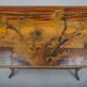 French Art Nouveau Marquetry Table by Emile Galle, 1900s