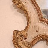 18th century Venetian mirror in painted and gilded wood