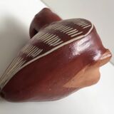 Ceramic Sculpture Figurine Whistle Call Owl Tawny Owl Nazca Chimu..