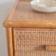Vintage rattan chest of drawers