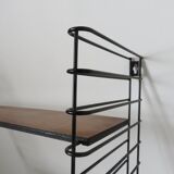 Flexible String shelf, wood and metal 50/60