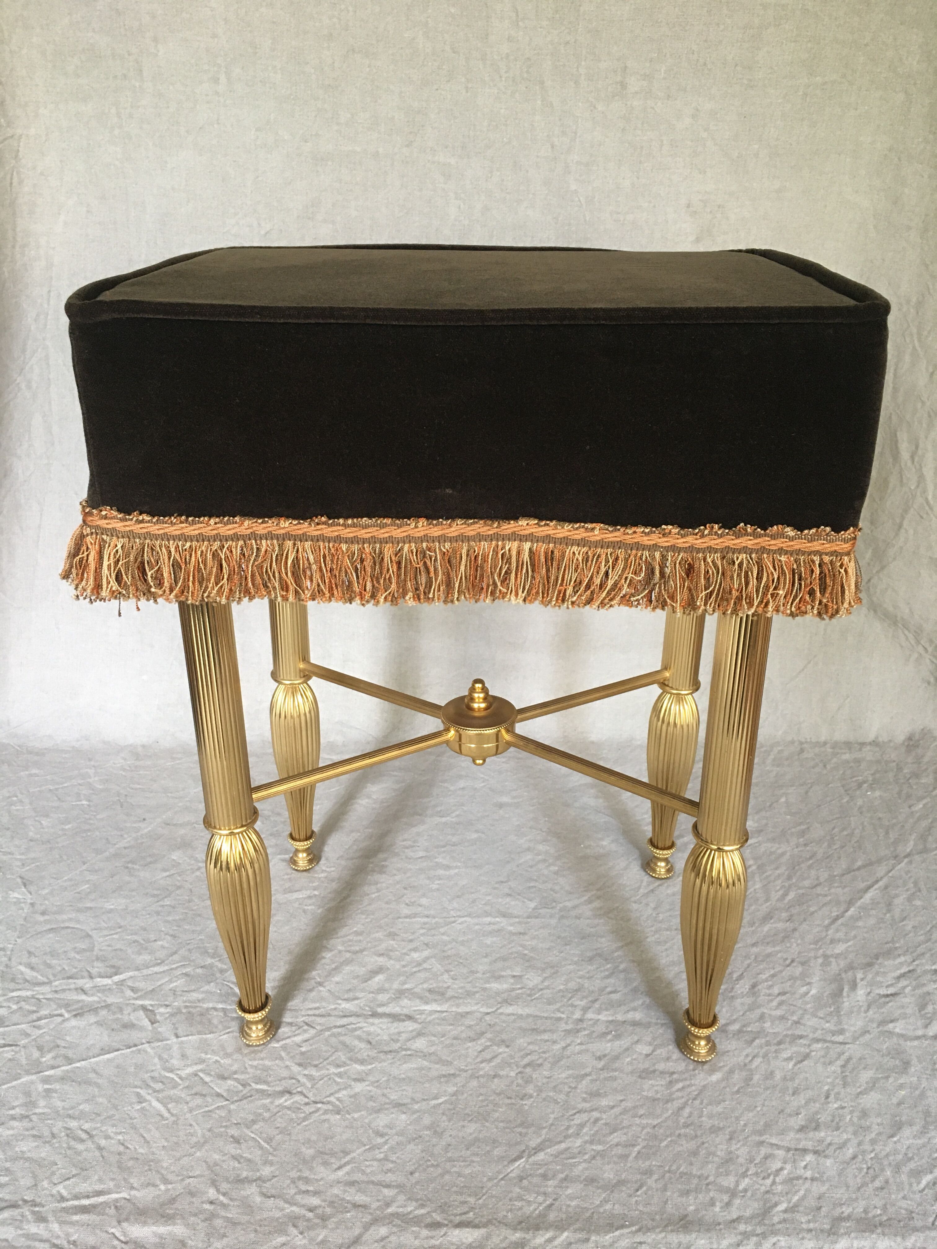 Brass tabouret of the 70s