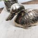 Large vintage duck in silver metal