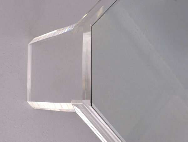 Table basse octogonale Lucite David Lange années 1970
