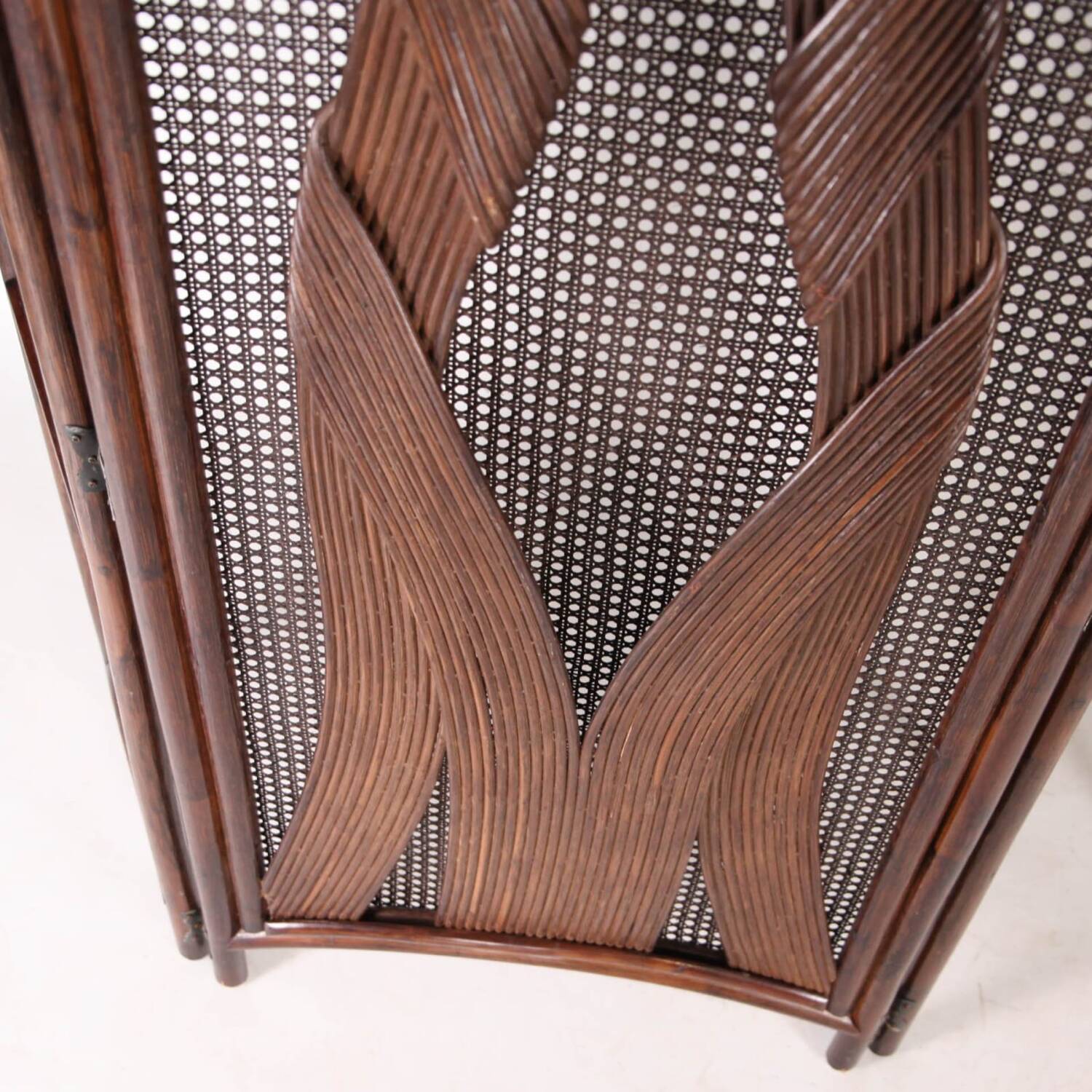 Pair of rattan screens