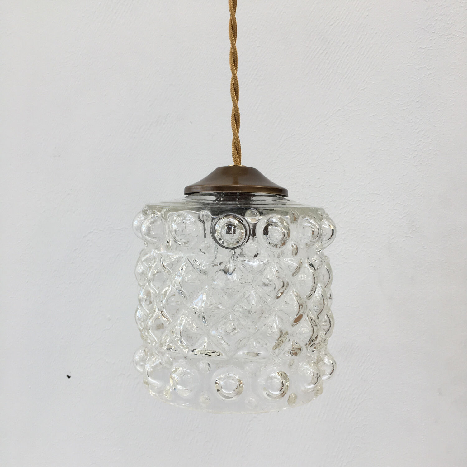 Vintage glass pendant lamp