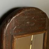 Brutalist mirror 1970 chene wood 33x44cm