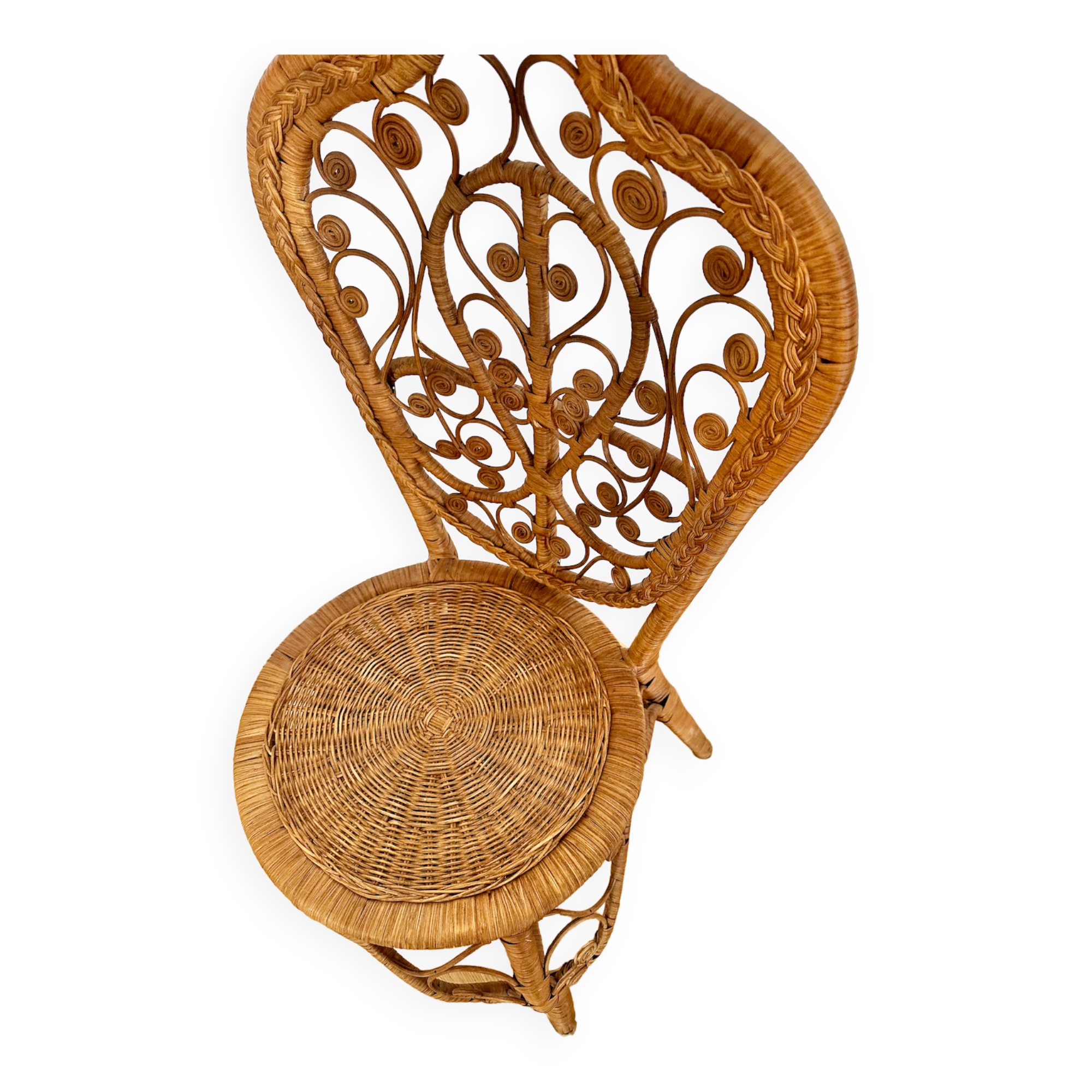 Rattan chair peacock inspiration Emmanuelle